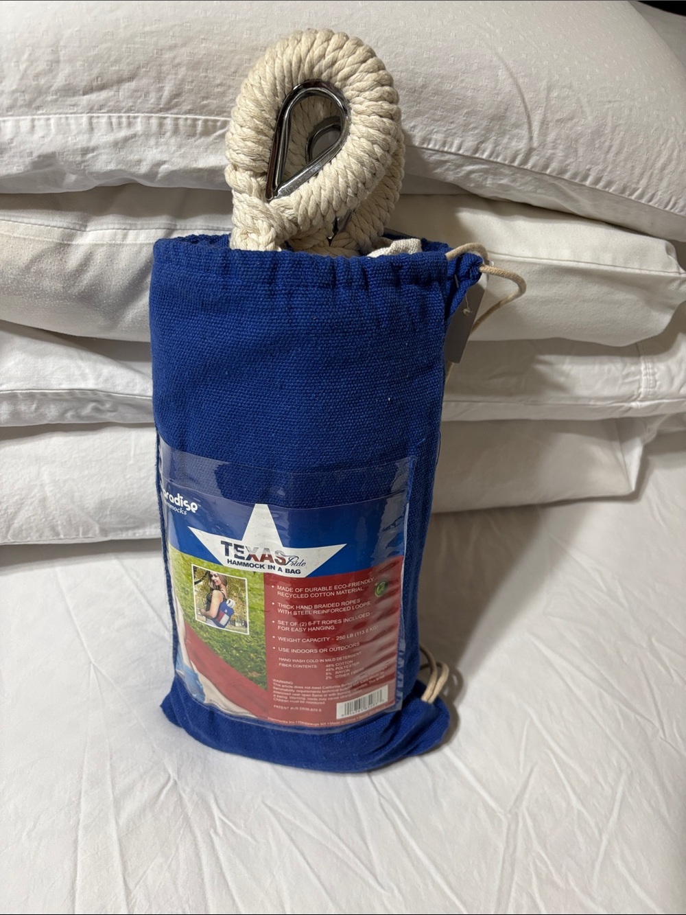 Texas Hammock in a Bag - Blue